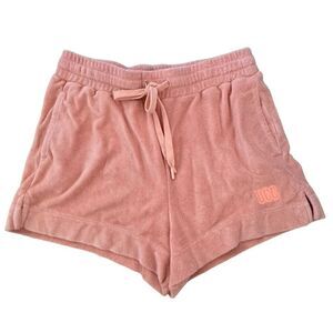 UGG ~ Women’s Orange pull on Terry Cloth Pull On shorts ~ size M ~ drawstring